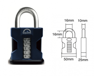 SQUIRE STRONGHOLD SS50S/COMBI COMBINATION PADLOCK