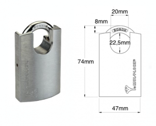 MUL-T-LOCK PADLOCK G47 (7X7) WITH PROTECTED SHACKLE (1)