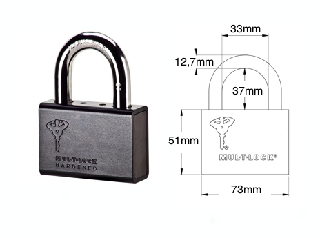 Mul-T-Lock de Haute Sécurité Cadenas NE8G-CEN3 