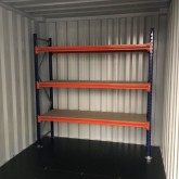 10ft storage container with metal racks (4)