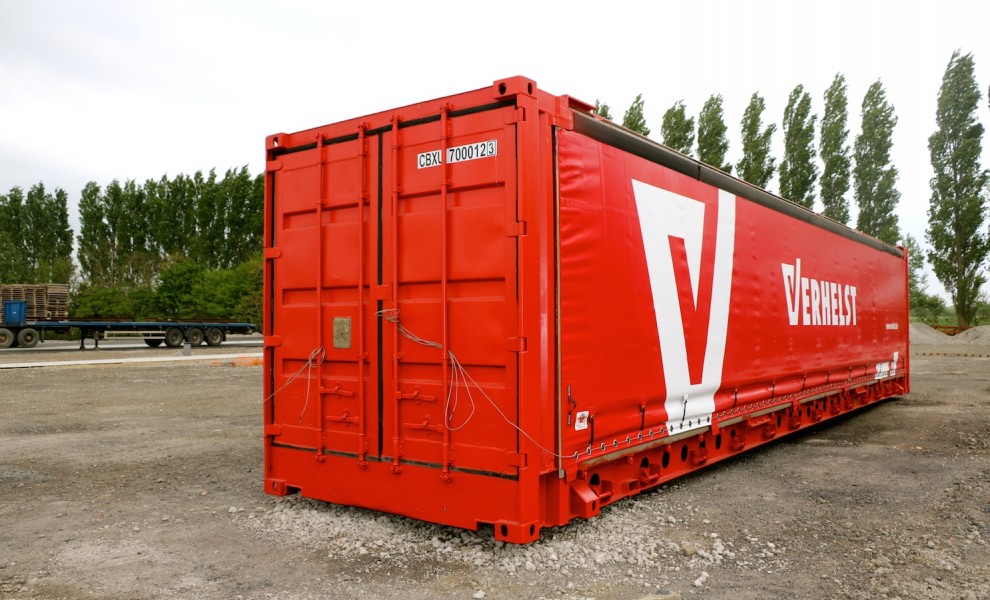 45FT shipping container with tarp (1)