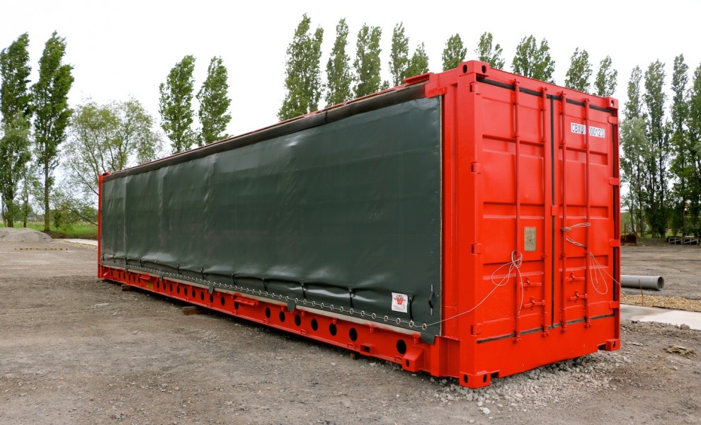 45FT shipping container with tarp (3)