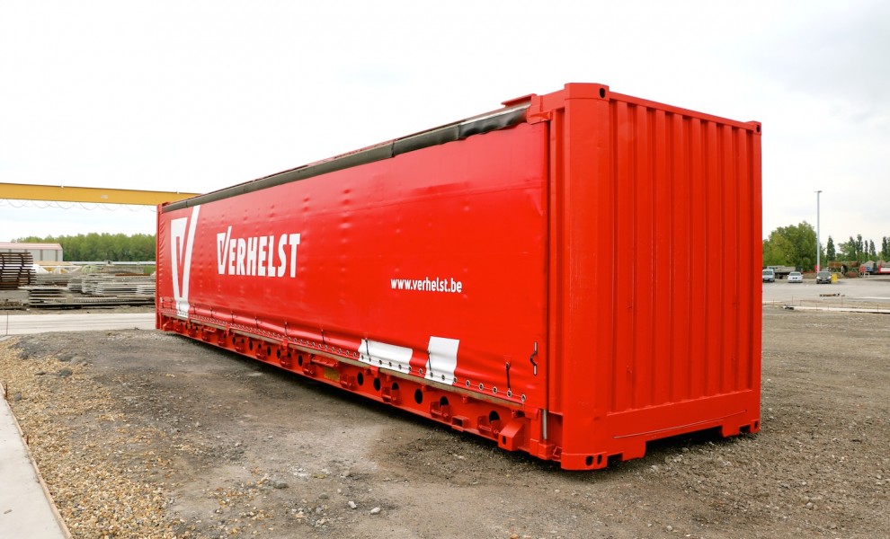 45FT shipping container with tarp (2)