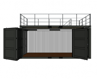 20FT OPEN SIDE CONTAINER WITH TERRACE AND STAIRS (3)