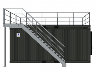 20FT OPEN SIDE CONTAINER WITH TERRACE AND STAIRS (4)