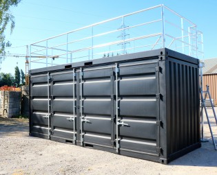 20FT open side container with terrace and stairs (6)