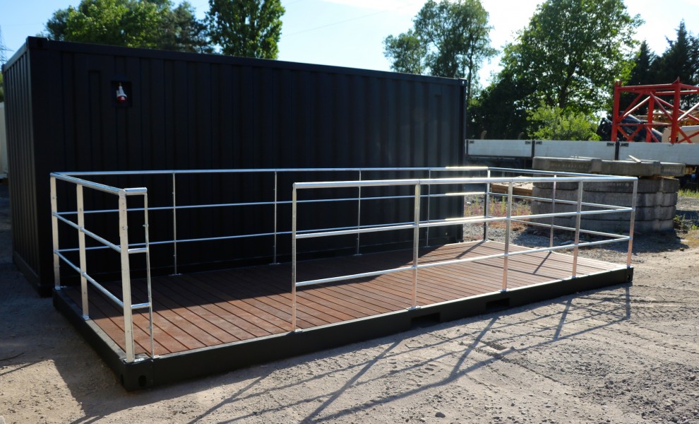 20Ft open side Container mit Terrasse und Treppe (8)