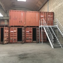 40FT coupled shipping containers with stairs (1)