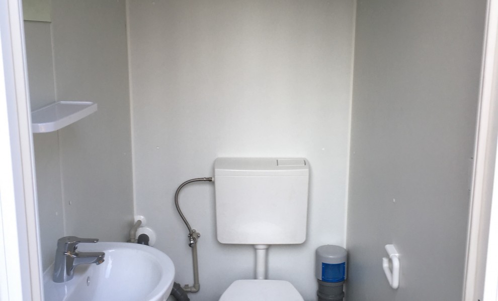 Conteneur de bureau de 9m avec toilette et bloc de cuisine