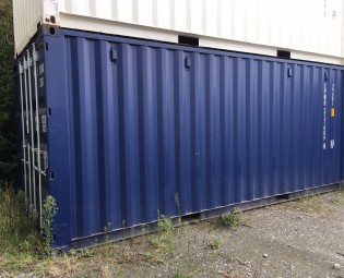 First trip 20ft shipping container blue