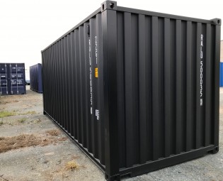 20FT BLACK SHIPPING CONTAINER (FIRST TRIP)