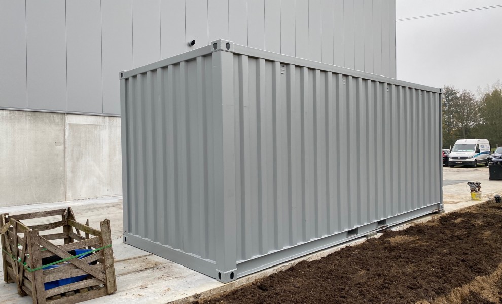 20ft open side environmental container in grey