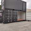 first trip 20ft open side shipping container in black