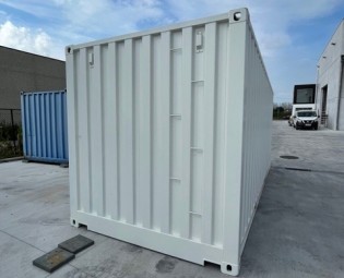 20ft white open side shipping container, Ral 9010