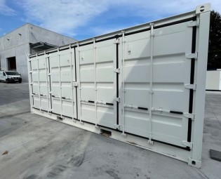 20ft witte open side zeecontainer, Ral 9010