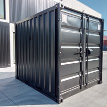 10ft milieucontainer met elektrische aansluiting in ral 9005 zwart