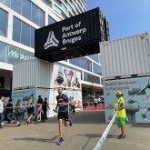 Finish at Antwerp Marathon
