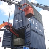 Stacked shipping containers (8)
