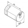 DIMENSIONS ABLOY PROTEC CYLINDER 5153N