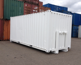 TWEEDEHANDS 20FT ZEECONTAINER MET SLEDE (1)