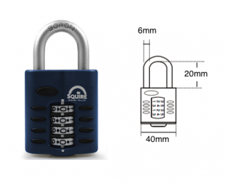 SQUIRE CP40 CADENAS À COMBINAISON (1)