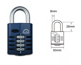 SQUIRE CP50 CADENAS À COMBINAISON (1)