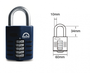 SQUIRE CP60 CADENAS À COMBINAISON (1)