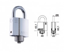 ABLOY PROTEC 2 VORHÄNGSCHLOSS PLM330/25 (SWP) ABNEHMBARER BUGEL