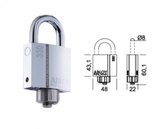 ABLOY PROTEC 2 VORHÄNGSCHLOSS PLM330/25 (SWP) (1)