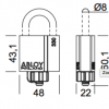 plm30ABLOY PROTEC 2 VORHÄNGSCHLOSS PLM330/25 (SWP) (3)