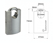MUL-T-LOCK VORHANGSCHLÖSS G47 (INTEGRATOR) WIDERSTANDSFÄHIGER BÜGEL