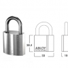 ABLOY PROTEC VORHÄNGSCHLOSS PL321/20 