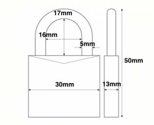 ABUS HANGSLOT 64/30 TITALIUM