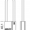 Afmetingen Hangslot PL330/100