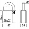 Dimensions Cadenas PL340/25