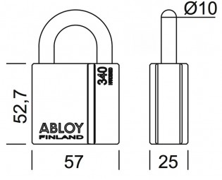 Dimensions Cadenas PL340/25