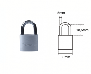 ALUMINIUM HANGSLOT 30MM DEFENDER