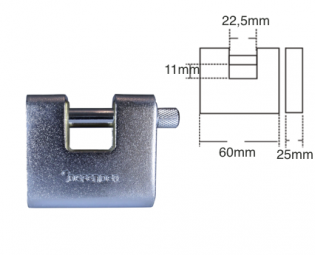 BLOCKHANGSCHLOSS 60MM DEFENDER