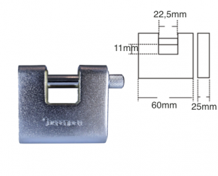 GEPANTSERD BLOKSLOT 60MM DEFENDER