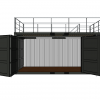 20FT OPEN SIDE CONTAINER MIT TERRASSE UND TREPPE (3)