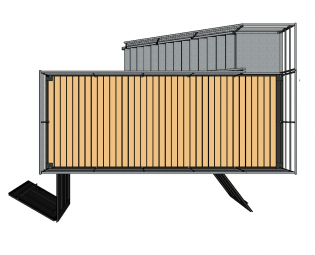 20FT OPEN SIDE CONTAINER MIT TERRASSE UND TREPPE (5)