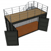 20FT OPEN SIDE CONTAINER MIT TERRASSE UND TREPPE (1)