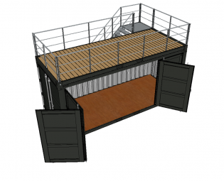 20FT OPEN SIDE CONTAINER MET TERRAS EN TRAP (1)