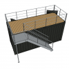 20FT OPEN SIDE CONTAINER MIT TERRASSE UND TREPPE (2)