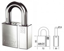 ABLOY PROTEC PADLOCK PL358/39 WITH REMOVABLE SHACKLE