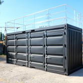 20Ft open side Container mit Terrasse und Treppe (6)