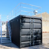 20Ft open side Container mit Terrasse und Treppe (7)