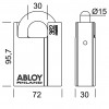 Afmetingen Hangslot PL362/25