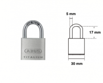 ABUS VÖRHANGESCHLÖSS 64/30 TITALIUM