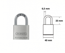 ABUS VÖRHANGESCHLÖSS 64/40 TITALIUM
